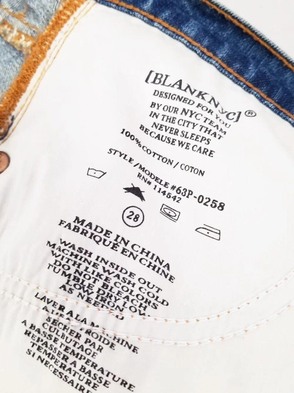 Blank NYC Denim Skirt 28 Fray Distressed Blue Jean Mini High Waist 100% Cotton